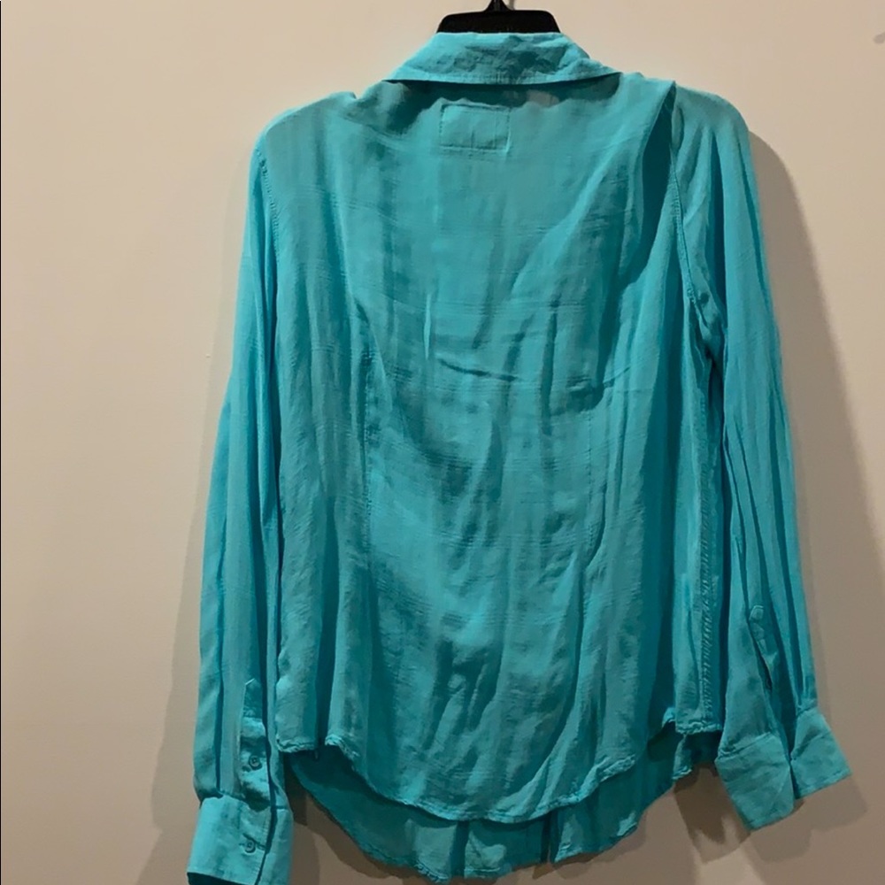 Aeropostale turquoise button down shirt - Picture 5 of 7